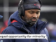 Jerod Mayo on the sidelines during his last game in 2024 as New England Patriots head coach. Barry Chin/The Boston Globe via Getty Images